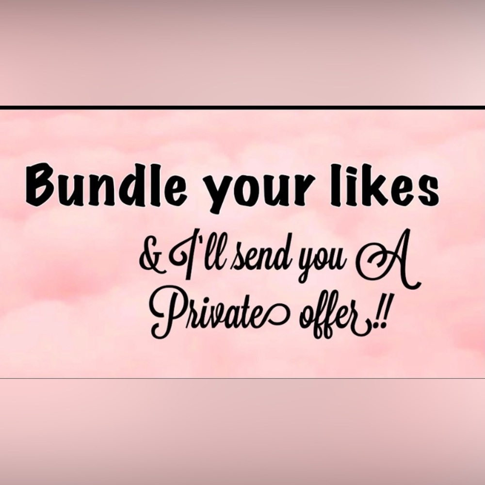 Bundle all items you like and I will send you a private offer. ❤️🧡💛💚💙